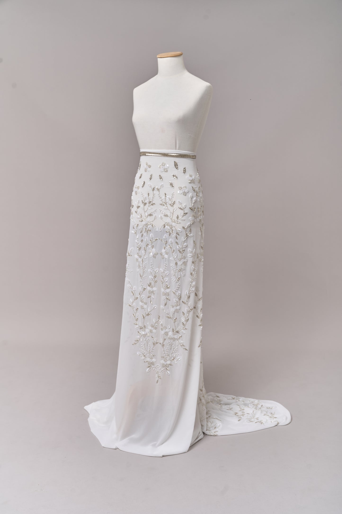 S0710 CHIFFON EMBROIDERY WITH BEADS