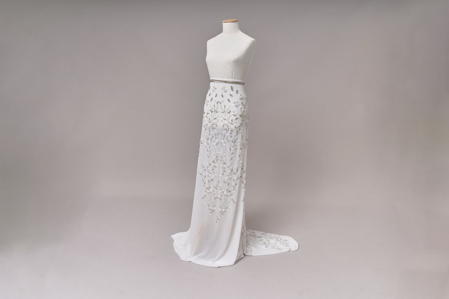 S0710 CHIFFON EMBROIDERY WITH BEADS