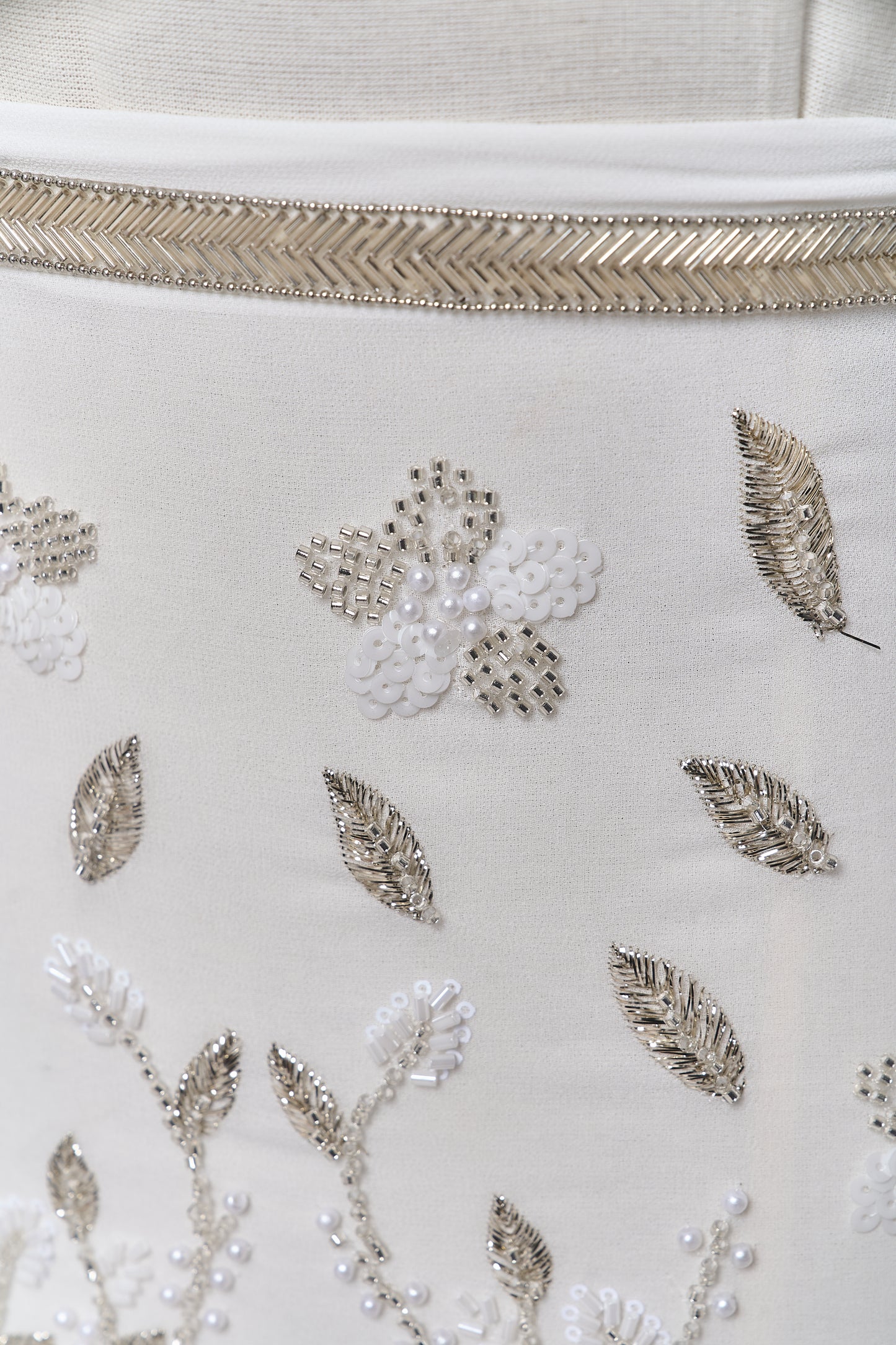 S0710 CHIFFON EMBROIDERY WITH BEADS