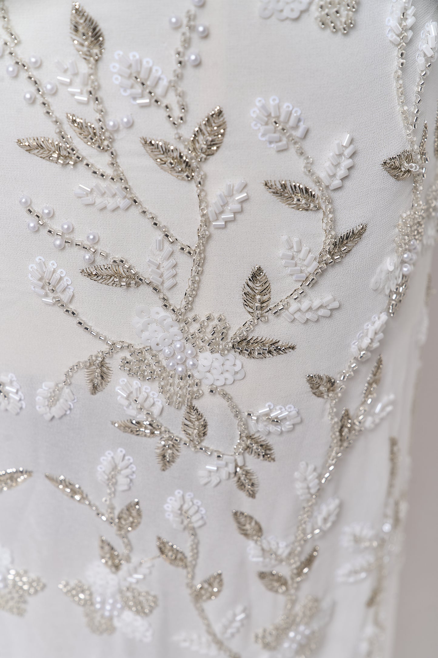 S0710 CHIFFON EMBROIDERY WITH BEADS