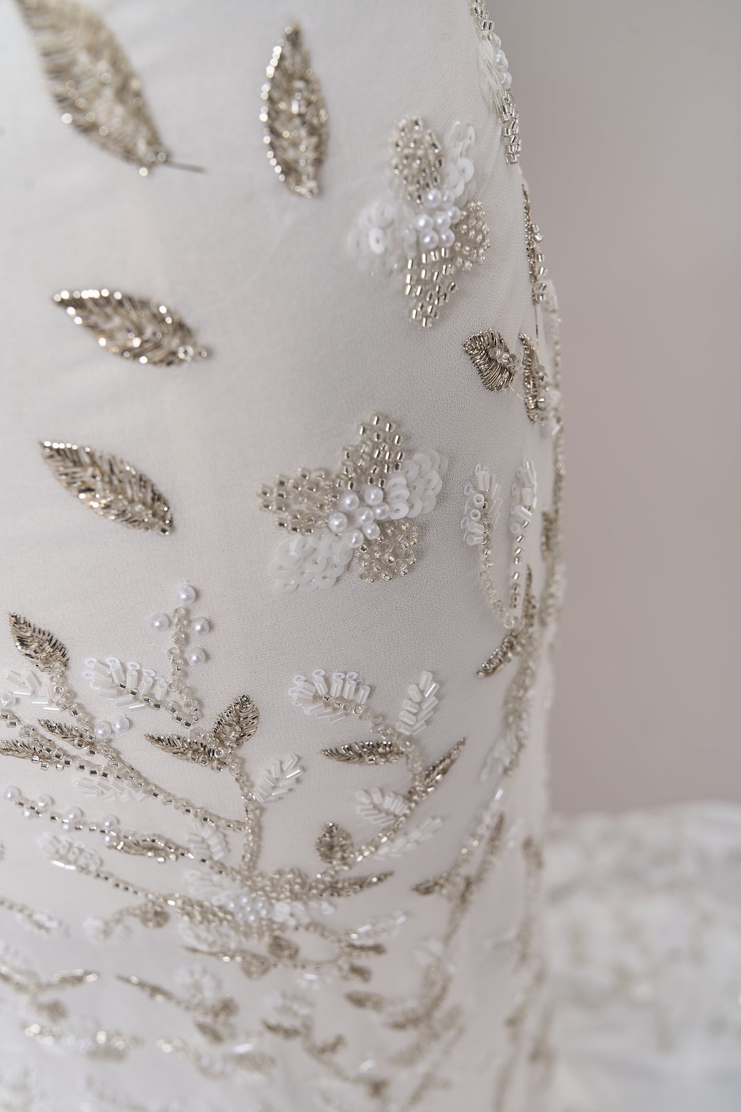 S0710 CHIFFON EMBROIDERY WITH BEADS