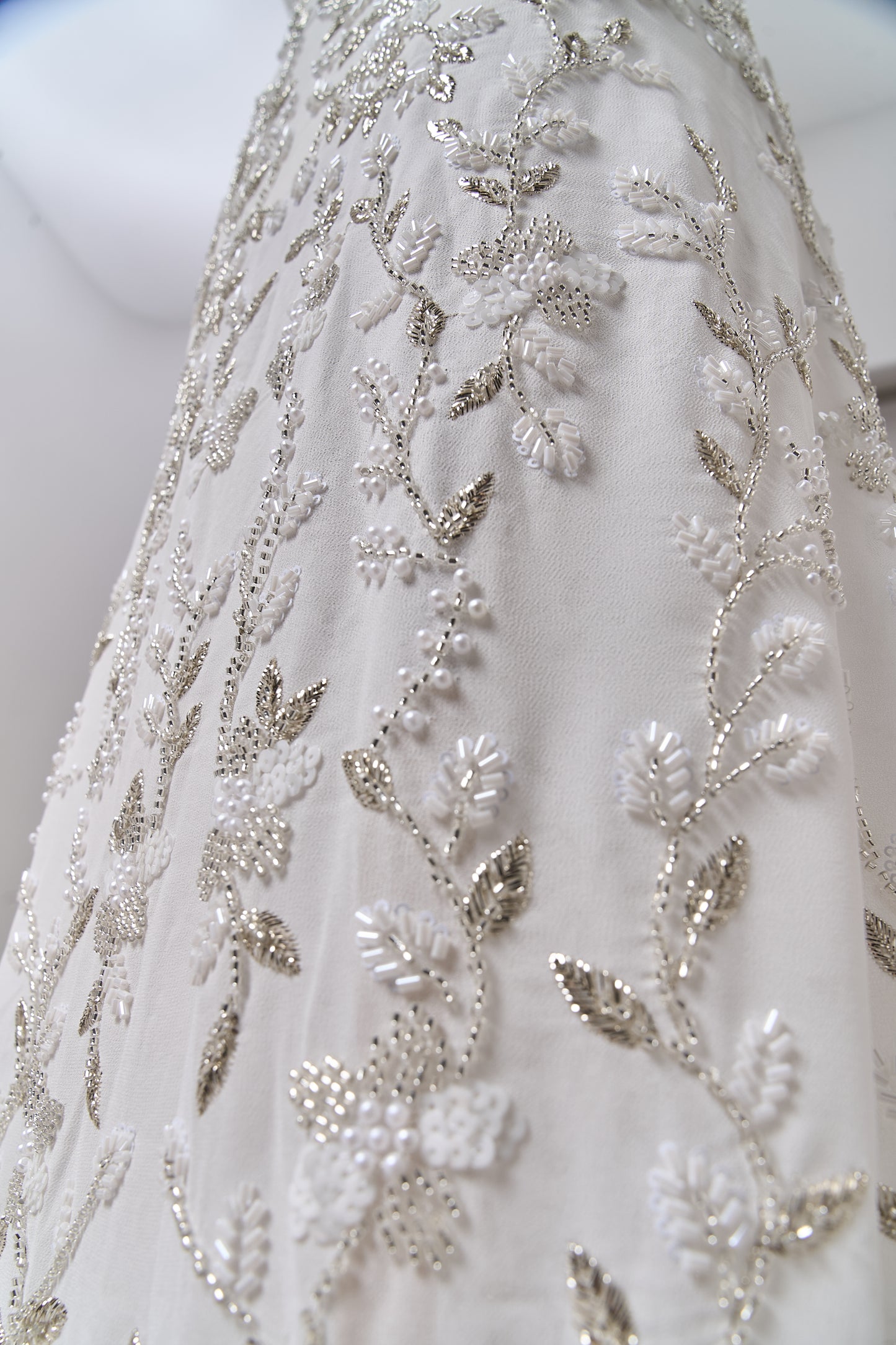 S0710 CHIFFON EMBROIDERY WITH BEADS