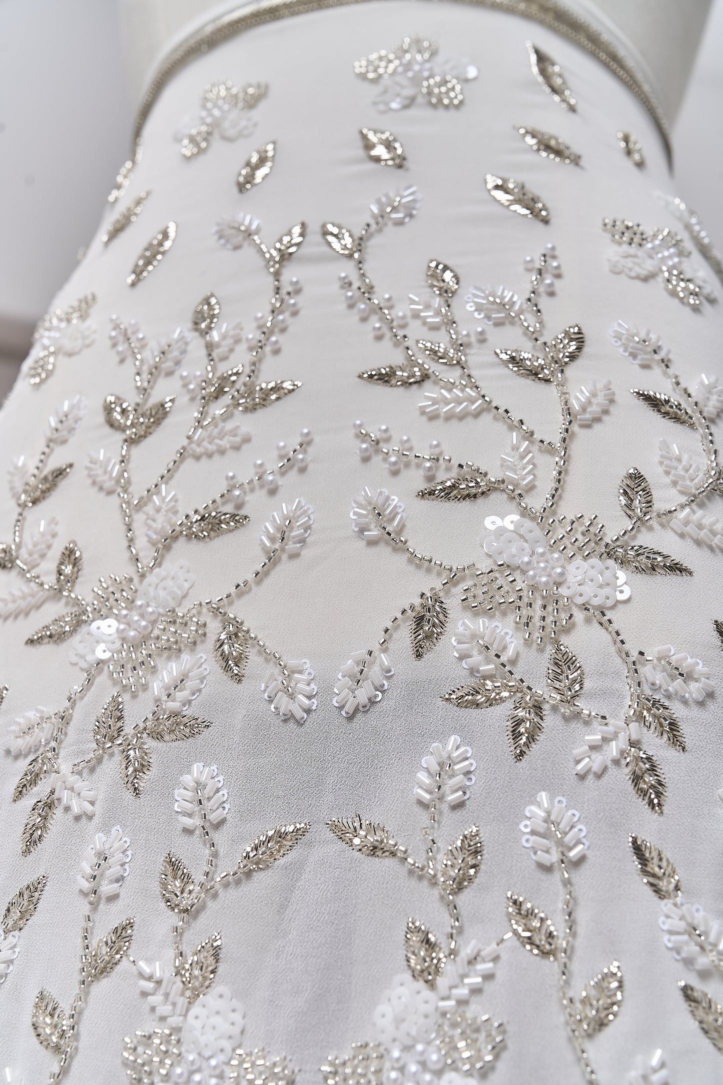 S0710 CHIFFON EMBROIDERY WITH BEADS