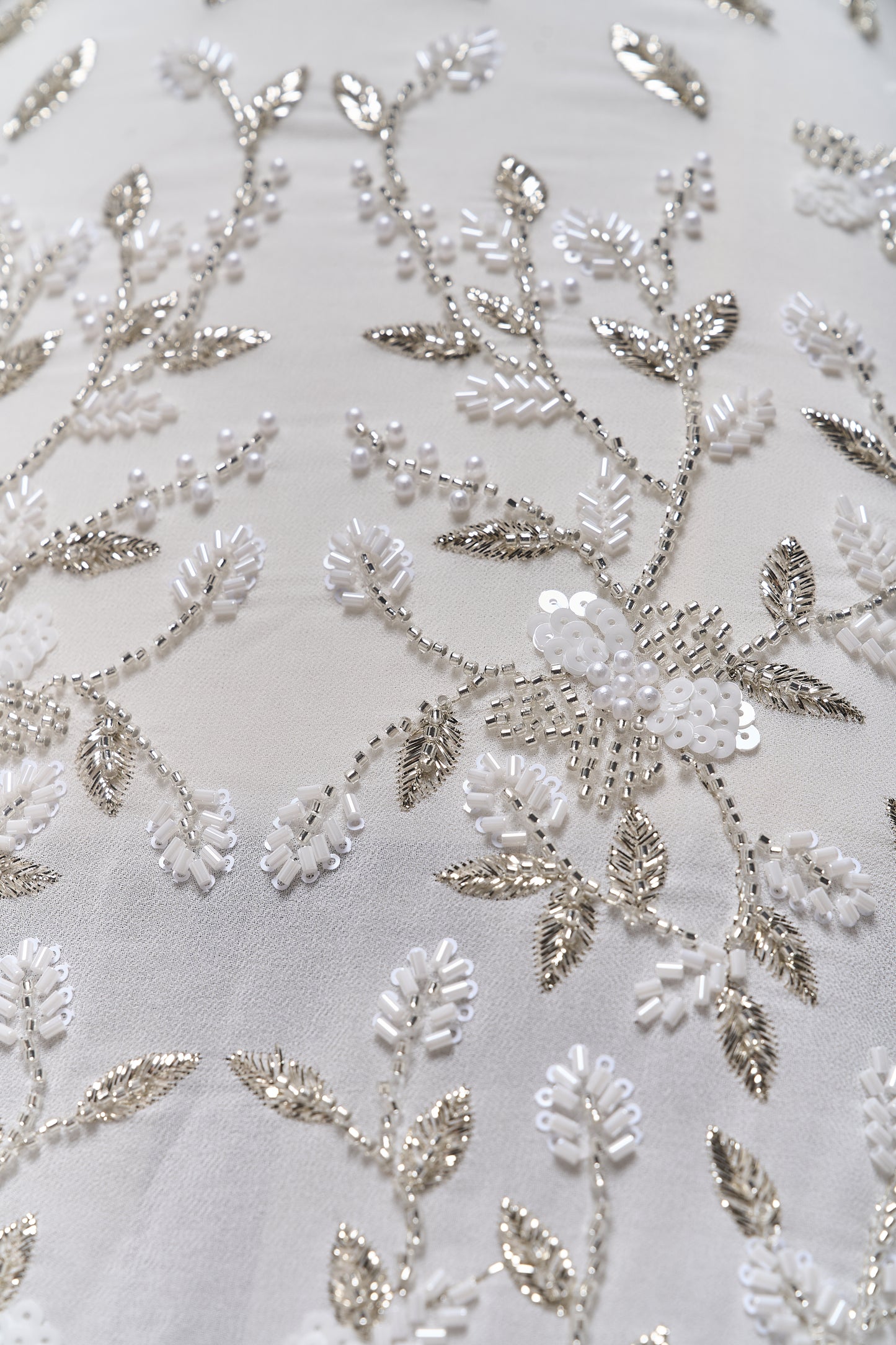 S0710 CHIFFON EMBROIDERY WITH BEADS