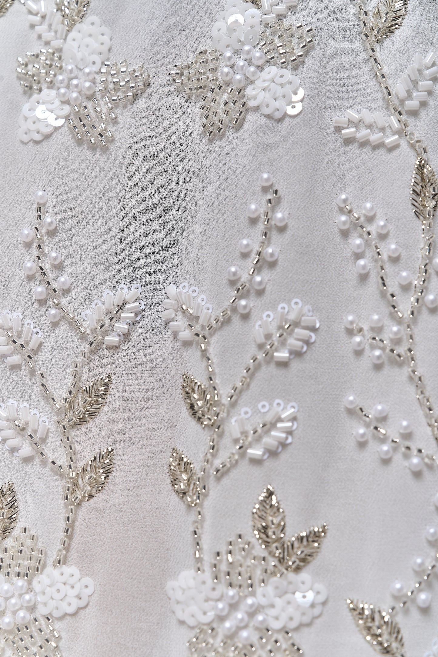S0710 CHIFFON EMBROIDERY WITH BEADS