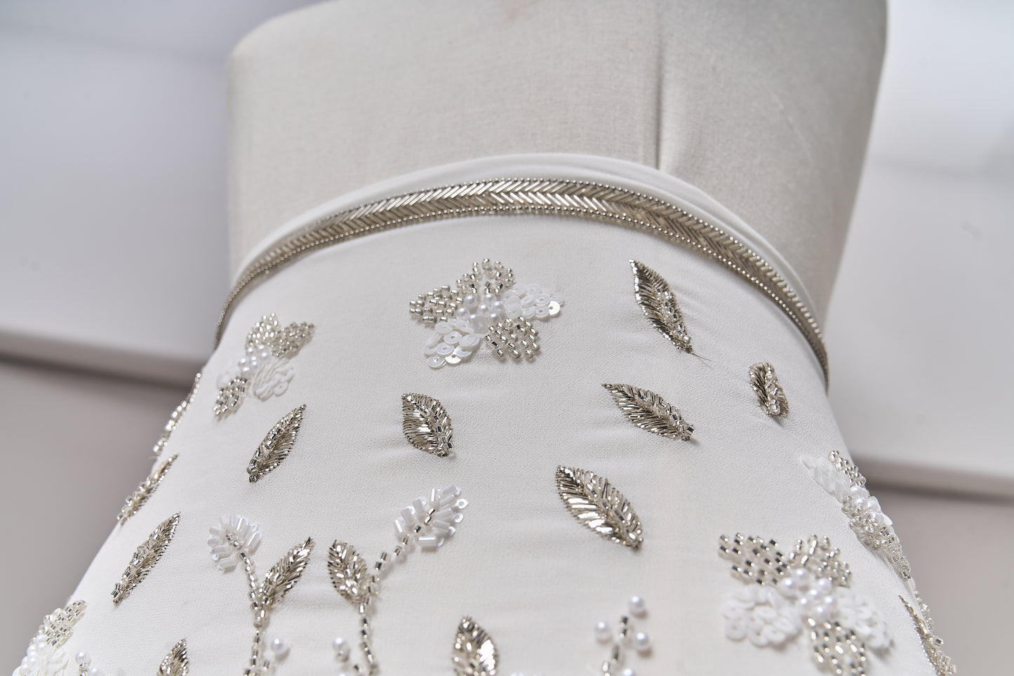 S0710 CHIFFON EMBROIDERY WITH BEADS