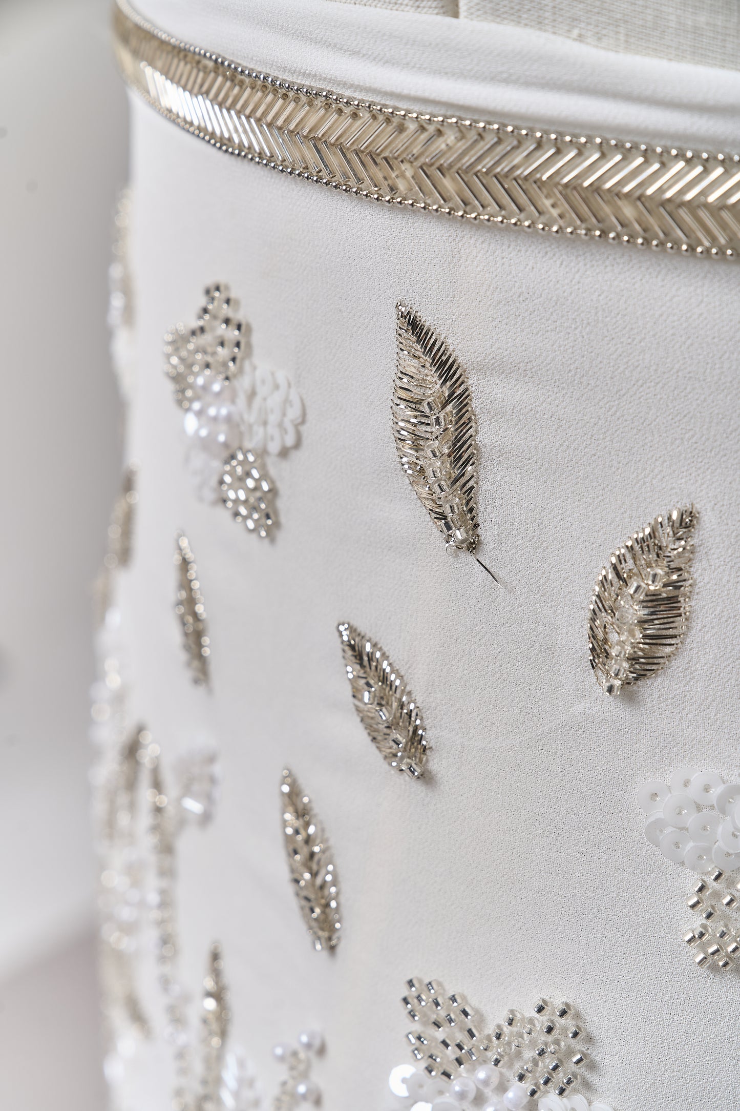 S0710 CHIFFON EMBROIDERY WITH BEADS