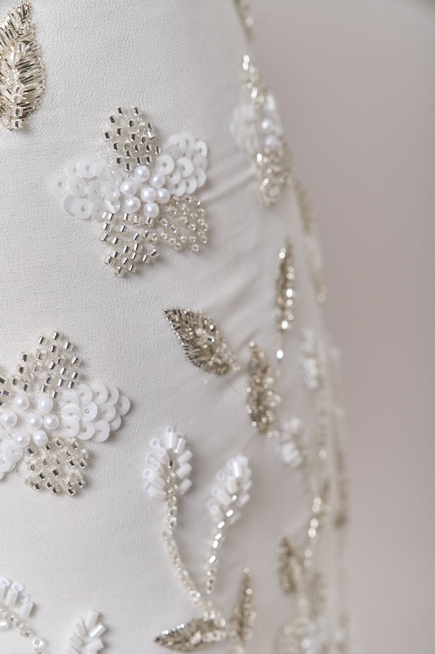 S0710 CHIFFON EMBROIDERY WITH BEADS