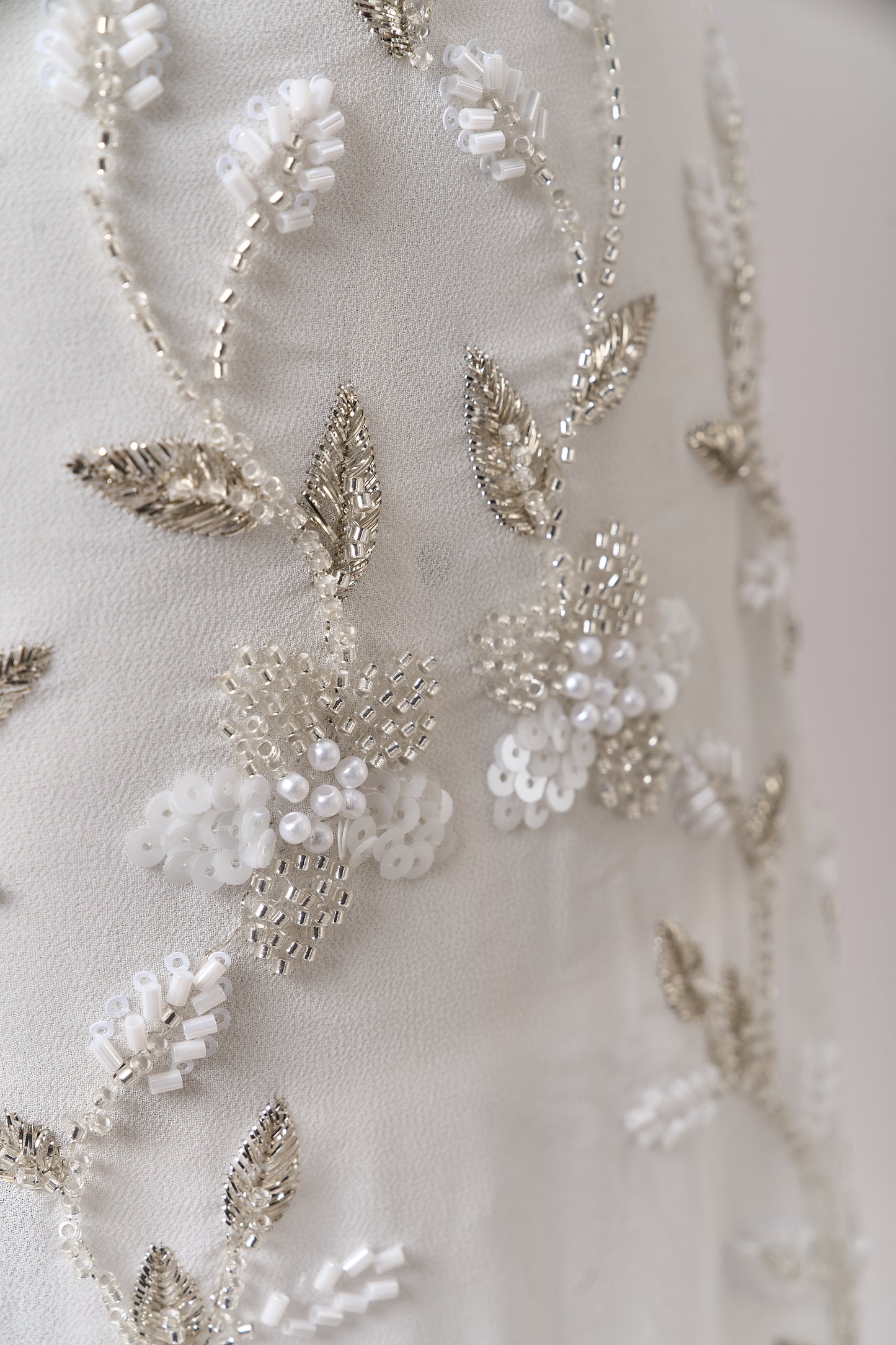 S0710 CHIFFON EMBROIDERY WITH BEADS