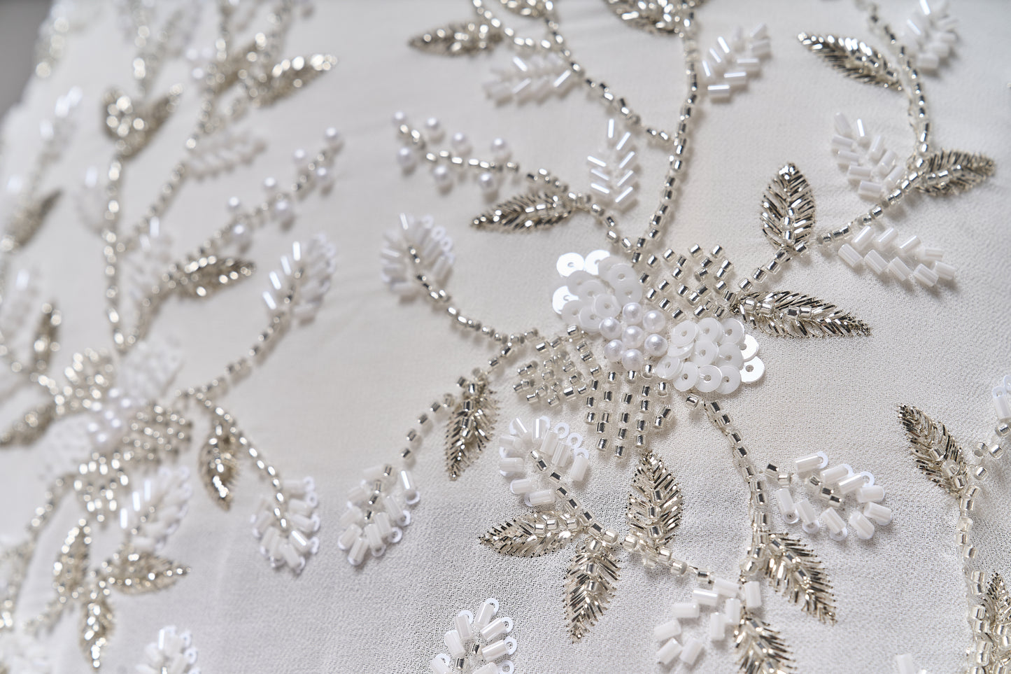 S0710 CHIFFON EMBROIDERY WITH BEADS
