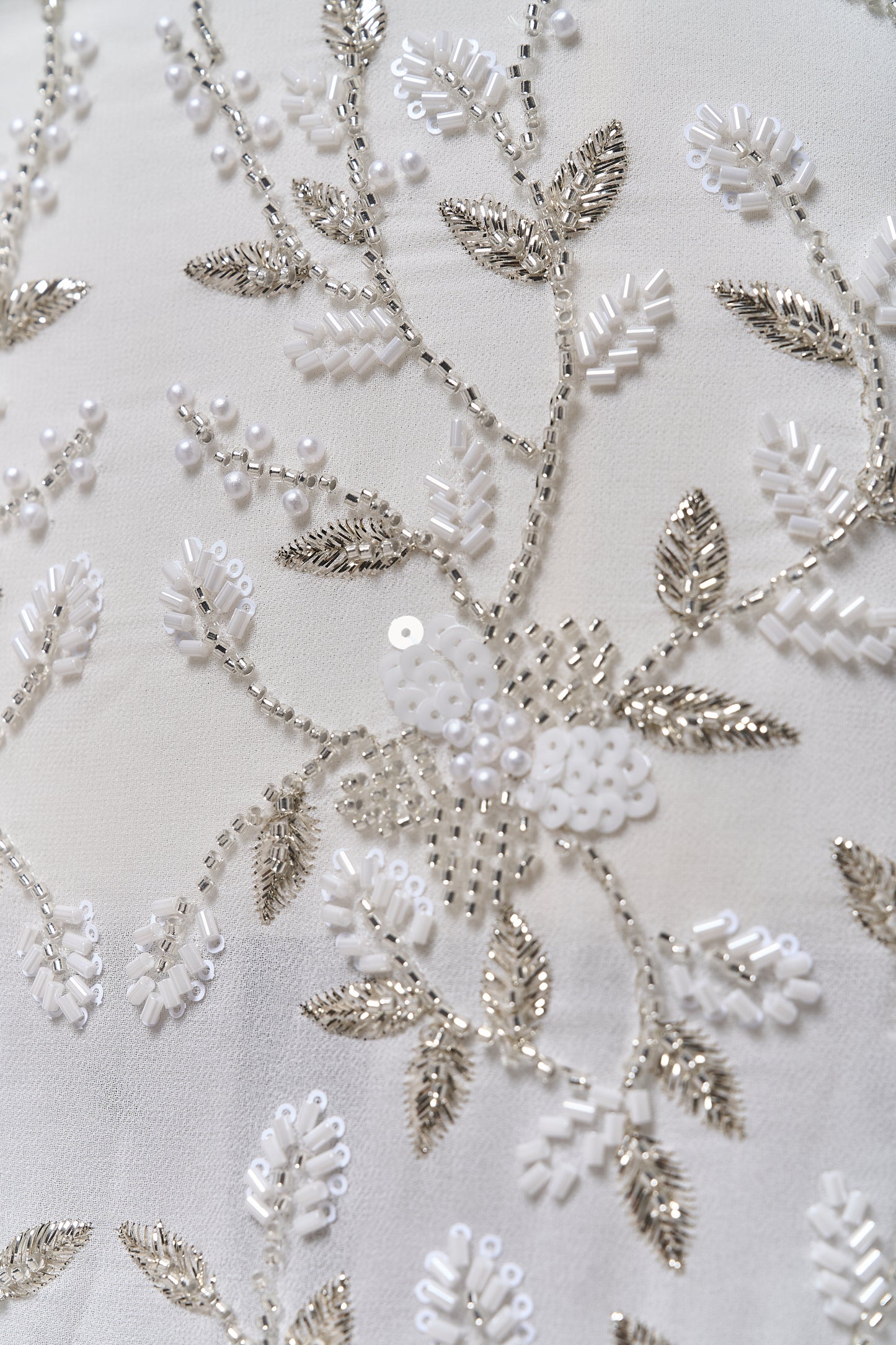 S0710 CHIFFON EMBROIDERY WITH BEADS