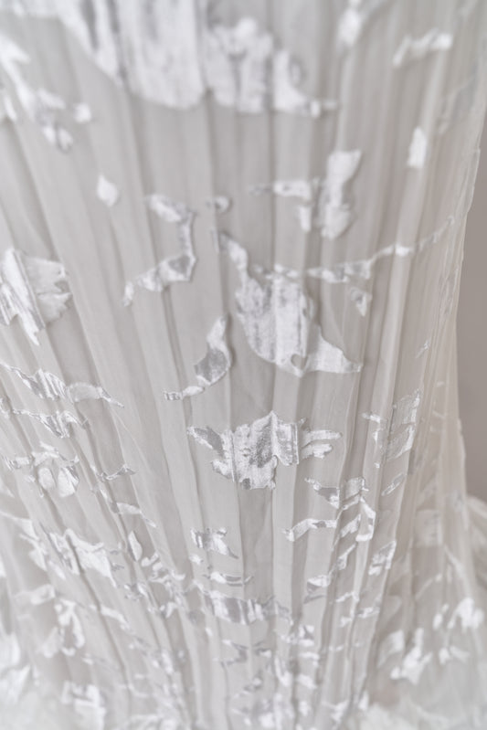 S0715 SILK CHIFFON DEVORÉ VELVET