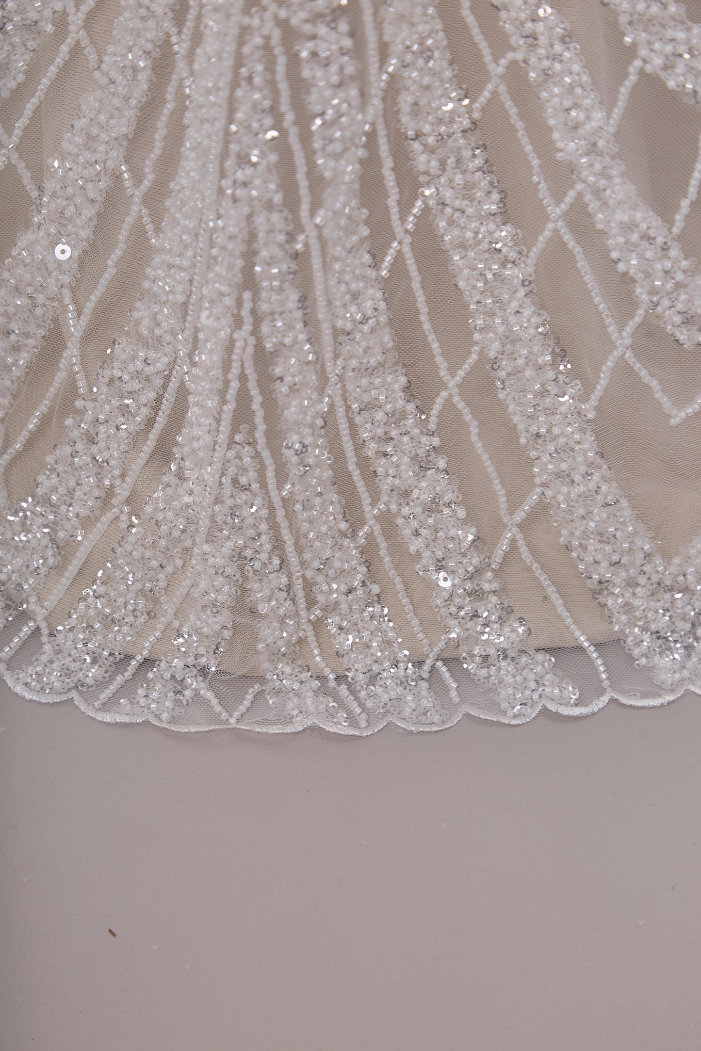 S0662 EMBROIDERY TULLE WITH BEADS AND SEQUINS