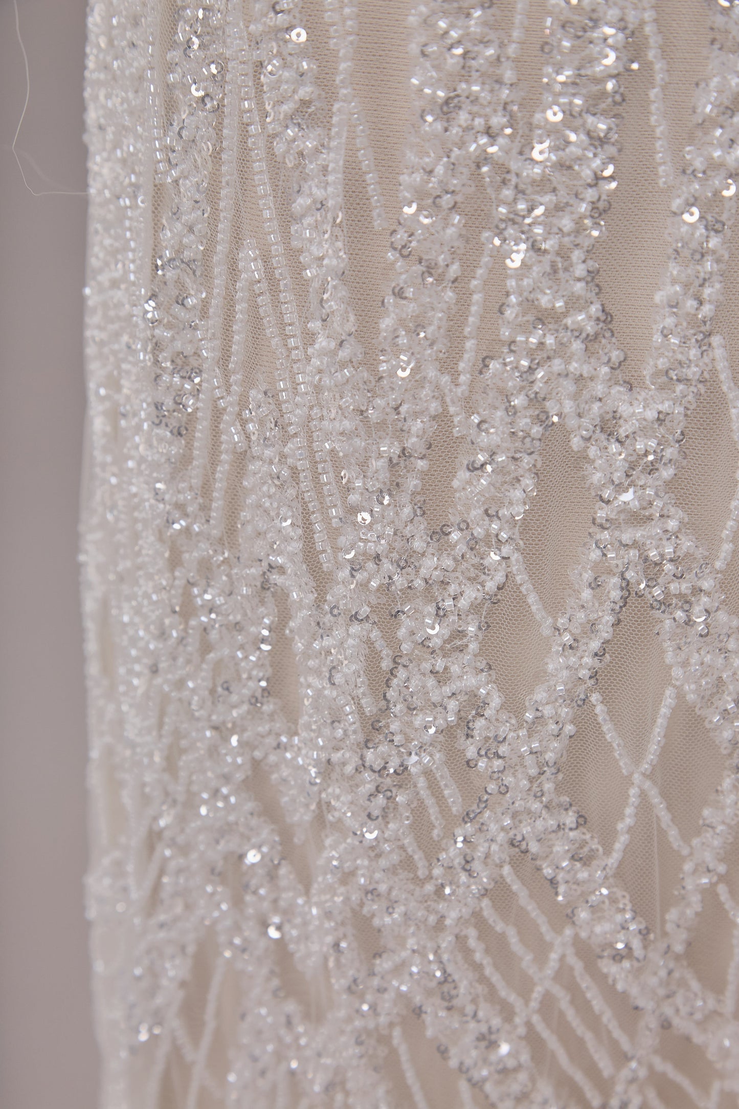 S0662 EMBROIDERY TULLE WITH BEADS AND SEQUINS