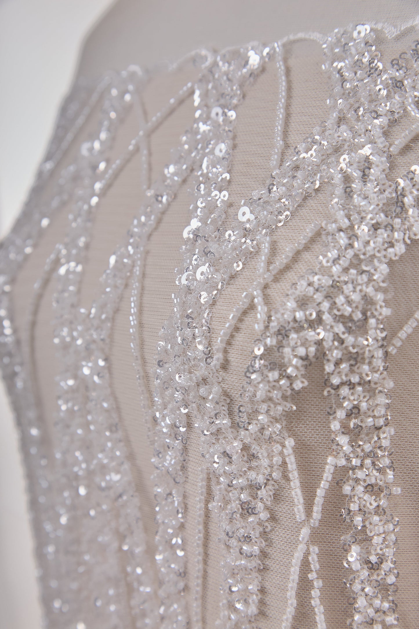 S0662 EMBROIDERY TULLE WITH BEADS AND SEQUINS