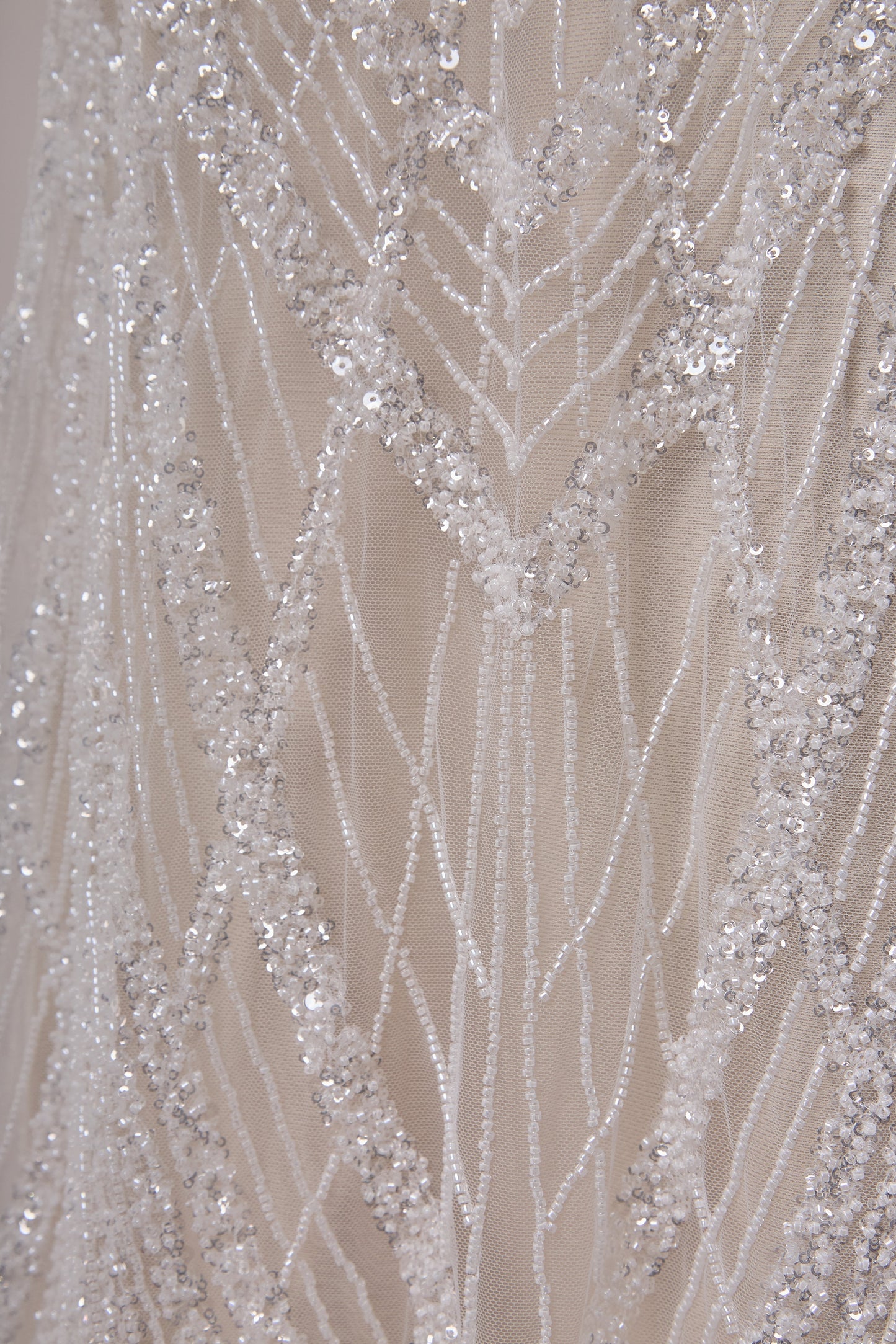 S0662 EMBROIDERY TULLE WITH BEADS AND SEQUINS