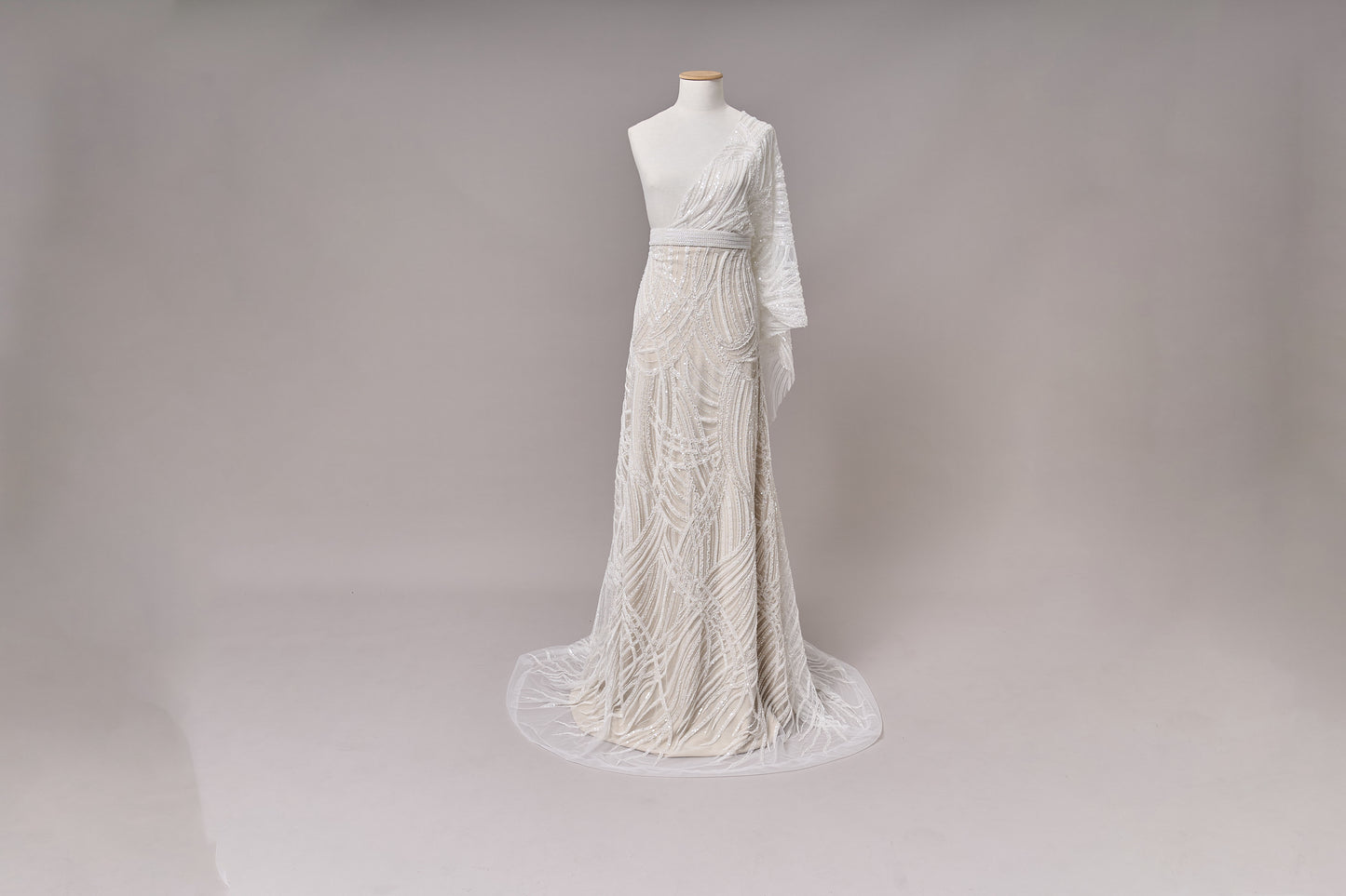 S0693 EMBROIDERY TULLE WITH BEADS
