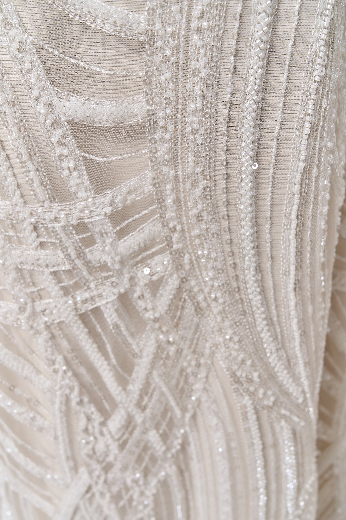 S0693 EMBROIDERY TULLE WITH BEADS