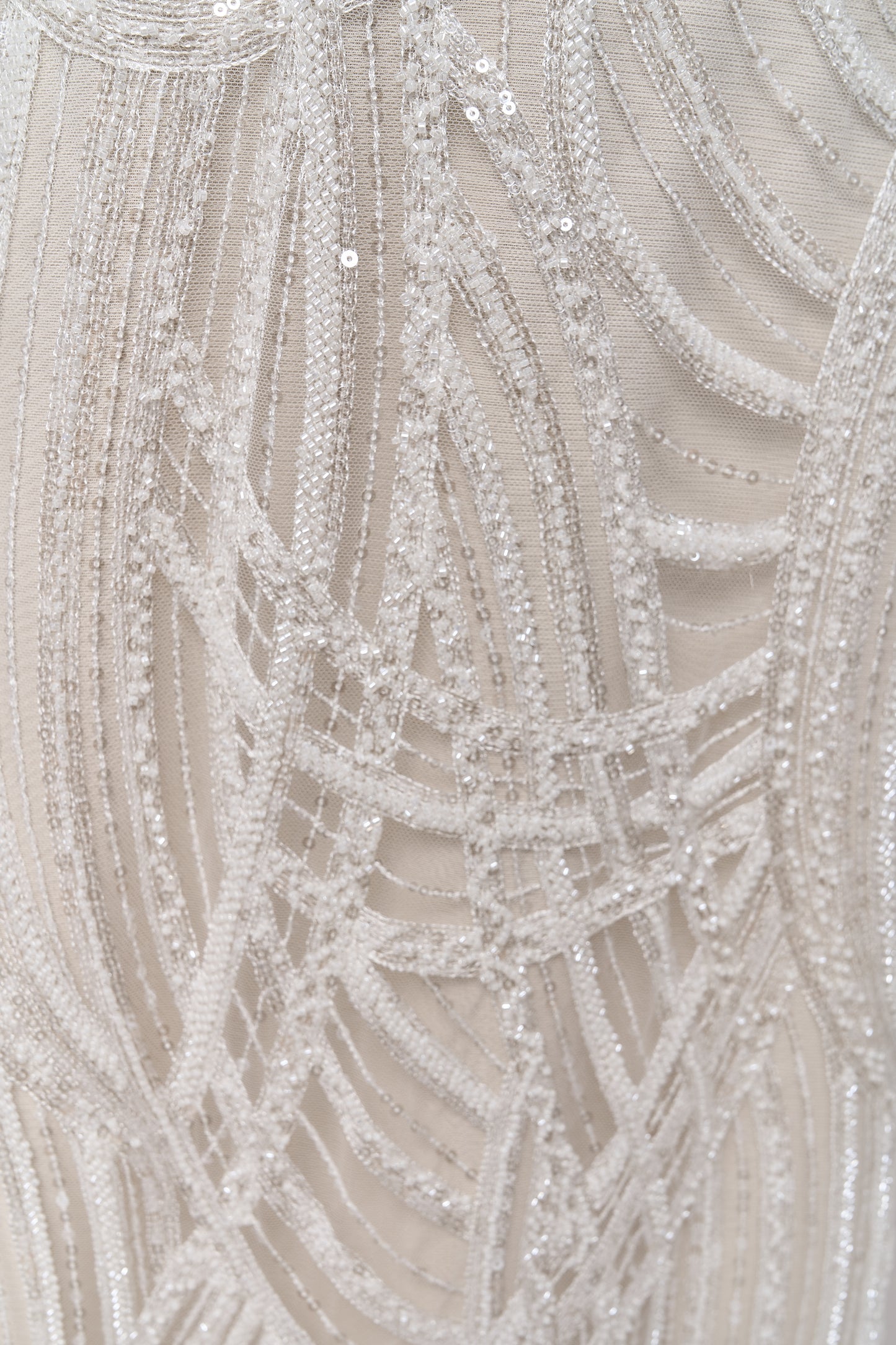 S0693 EMBROIDERY TULLE WITH BEADS