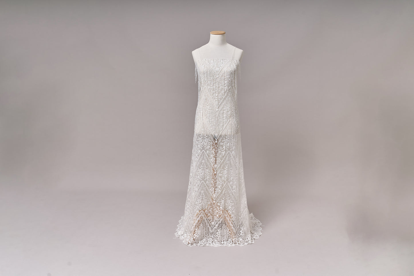 S0676 WHITE - EMBROIDERY TULLE WITH TRANSPARENT BEADS AND SEQUINS