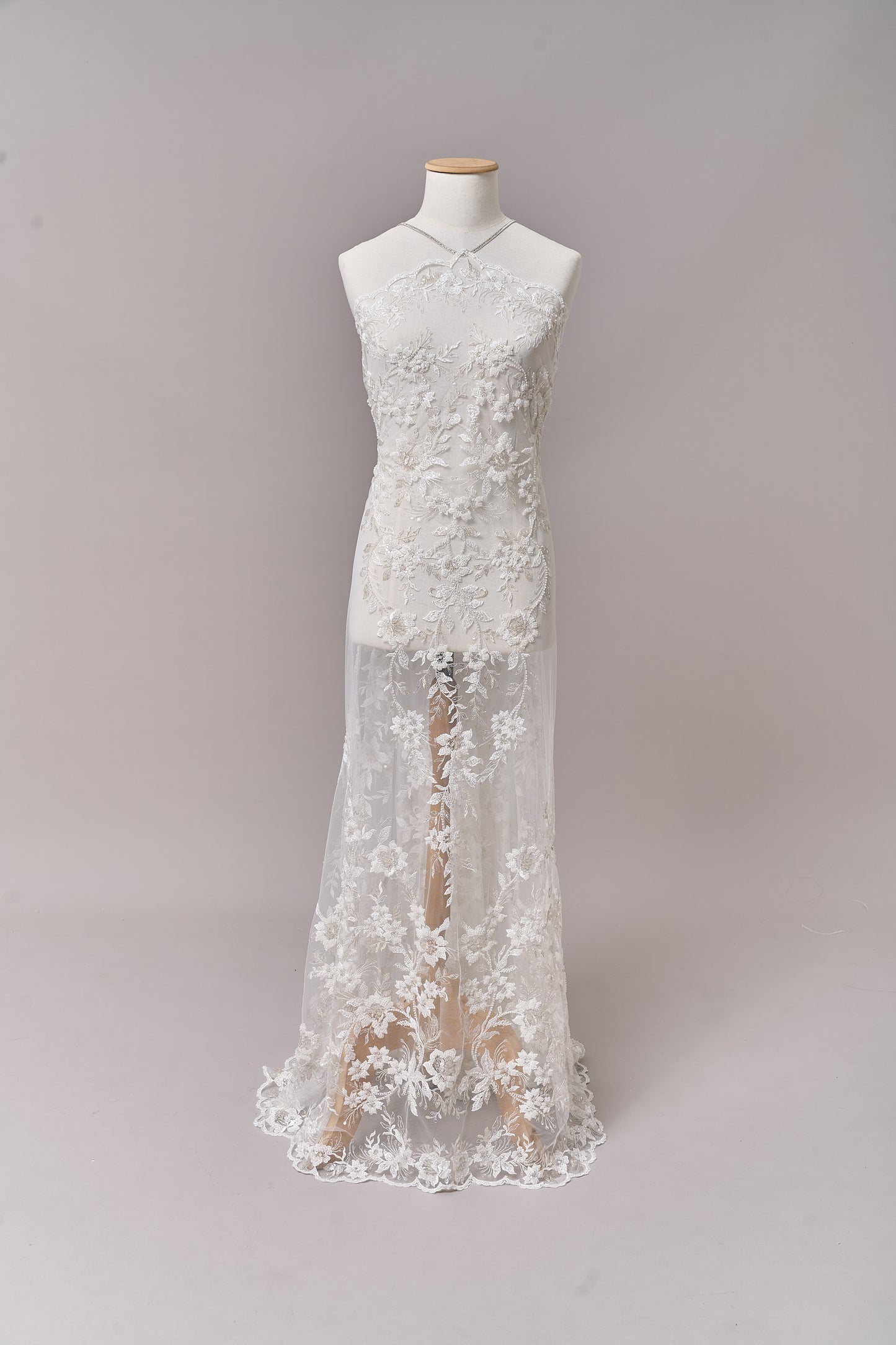 S0694 EMBROIDERY TULLE WITH BEADS