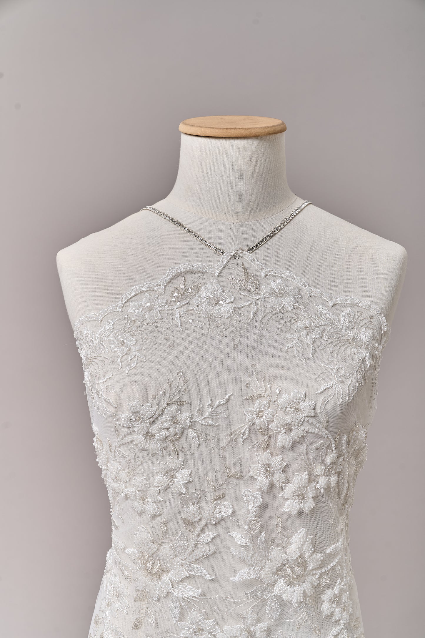 S0694 EMBROIDERY TULLE WITH BEADS