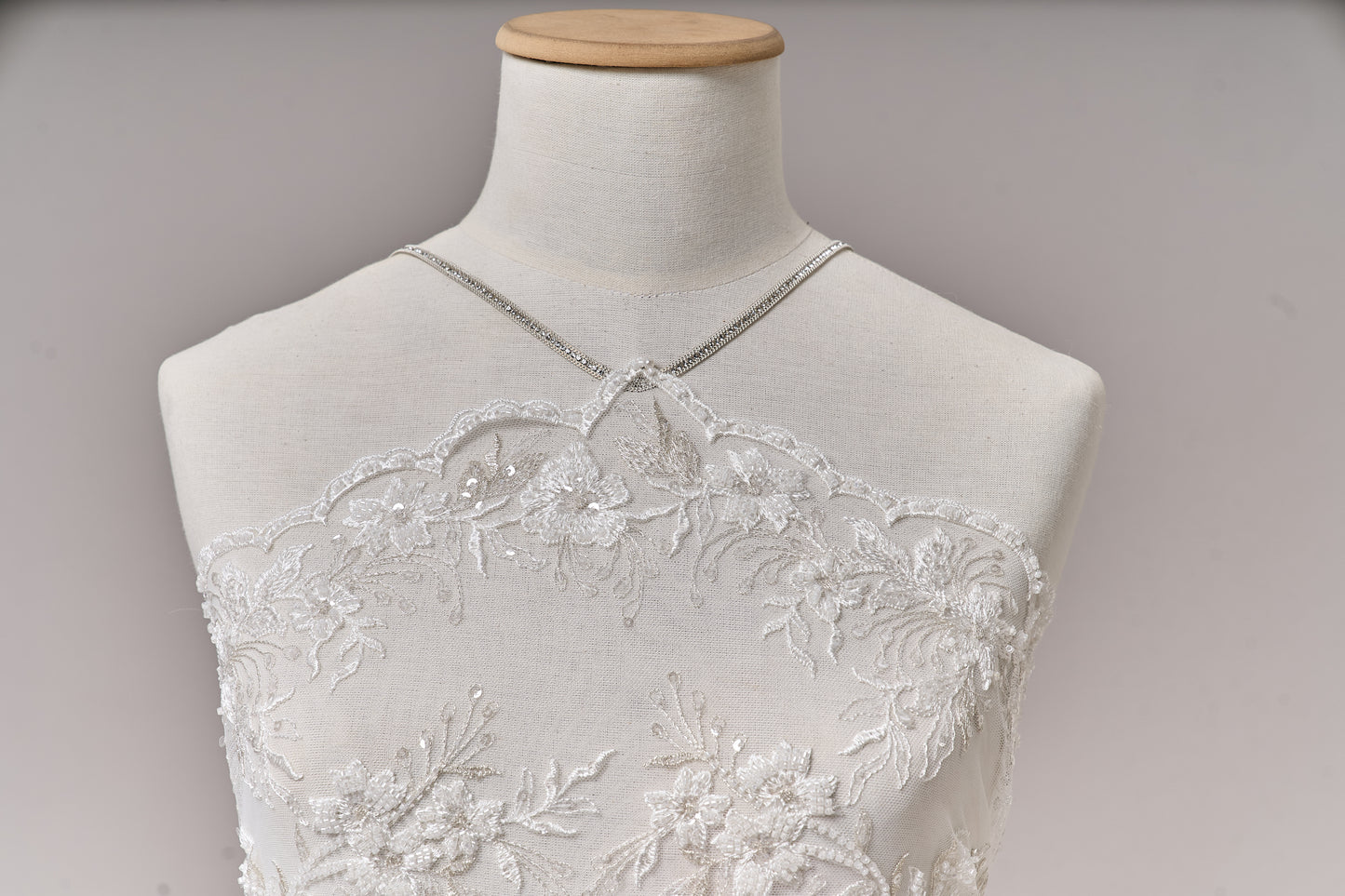 S0694 EMBROIDERY TULLE WITH BEADS
