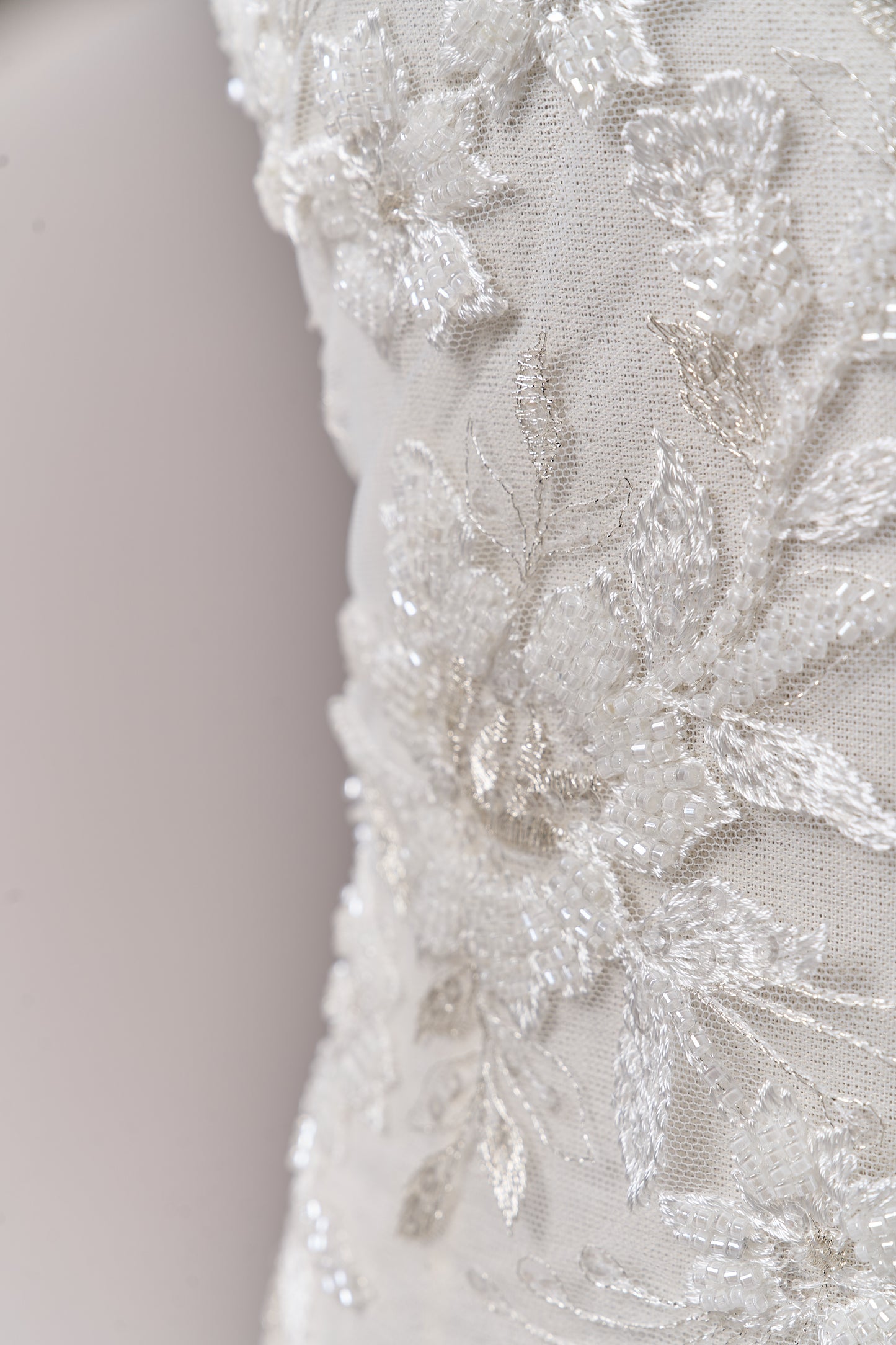 S0694 EMBROIDERY TULLE WITH BEADS