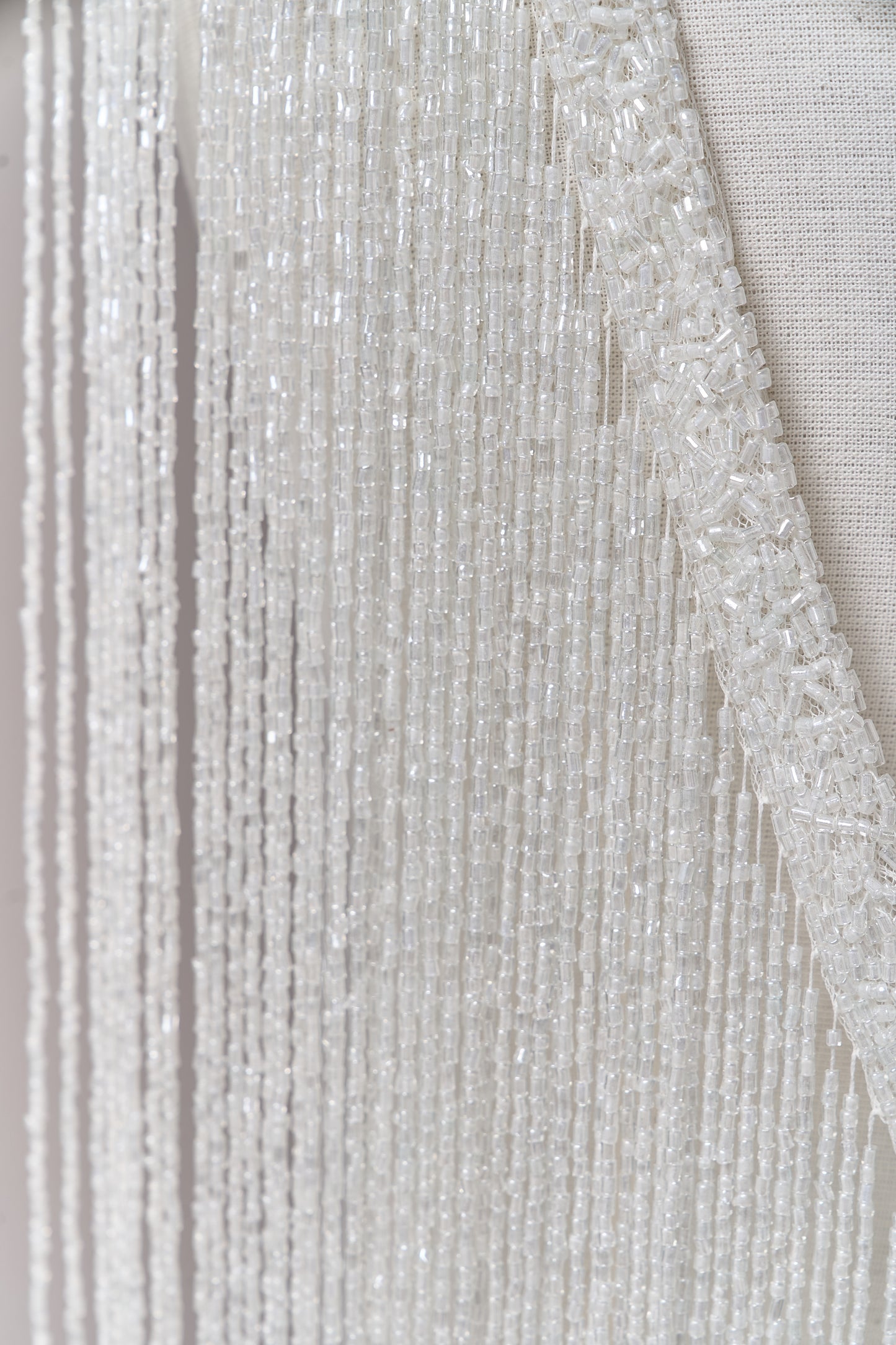 S0708 WHITE BEAD FRINGE TRIM