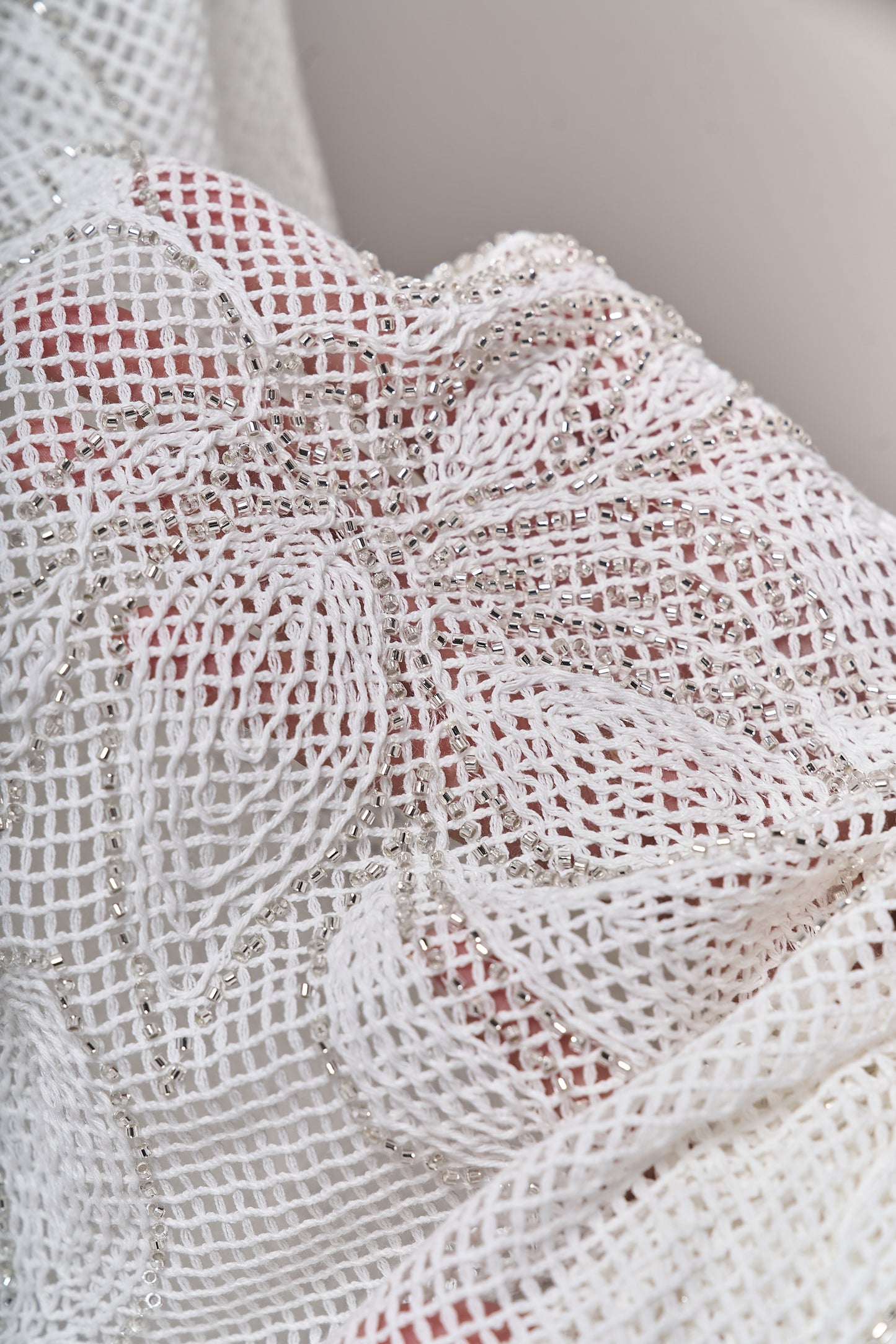 S0714 COTTON GUIPIURE WITH BEADS