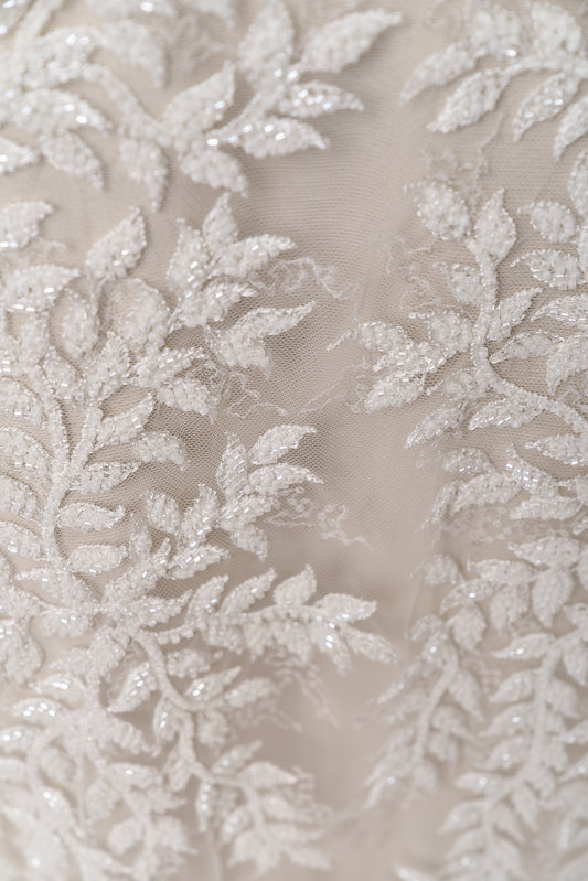 S0692 - EMBROIDERY TULLE WITH BEADS