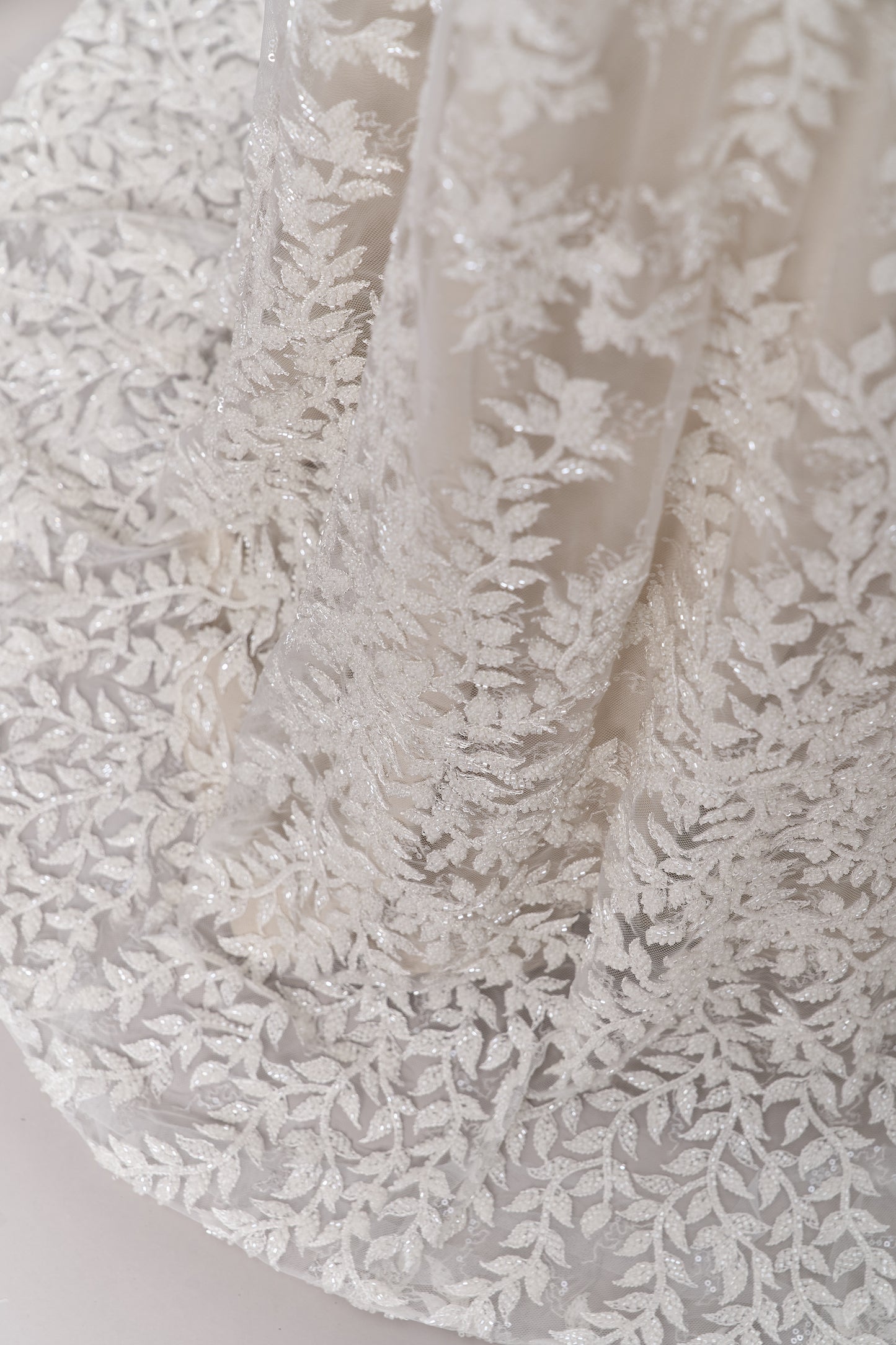 S0692 - EMBROIDERY TULLE WITH BEADS