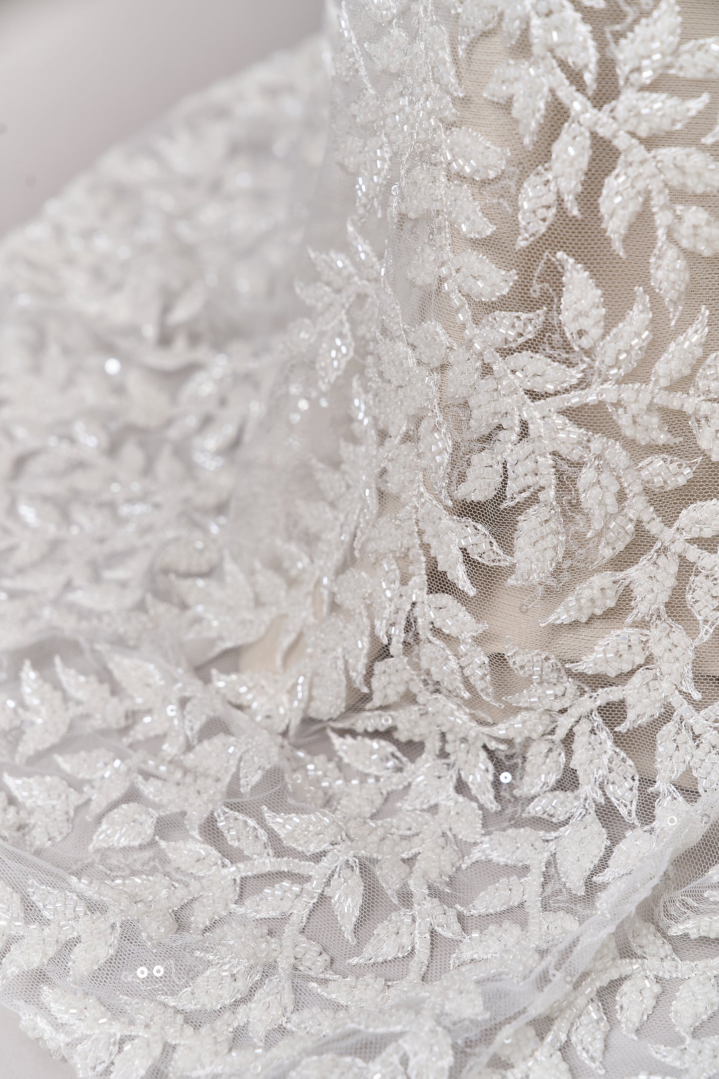 S0692 - EMBROIDERY TULLE WITH BEADS
