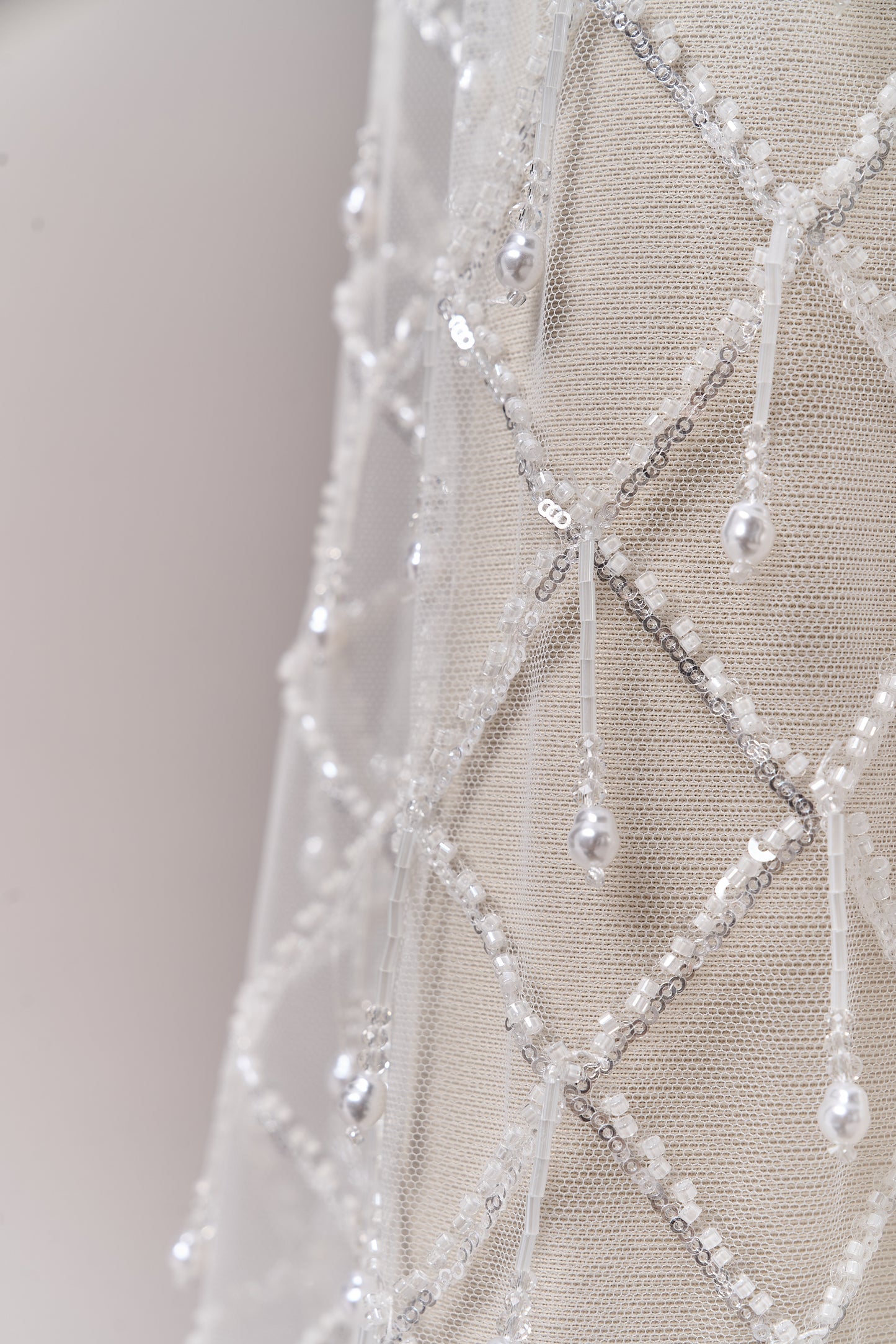 S0709 EMBROIDERY TULLE WITH BEADS