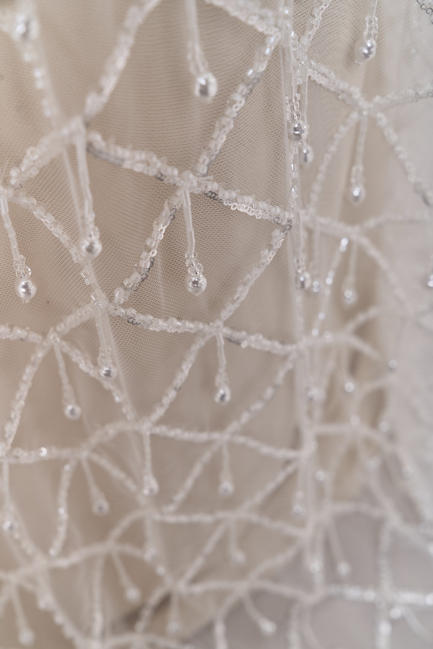 S0709 EMBROIDERY TULLE WITH BEADS