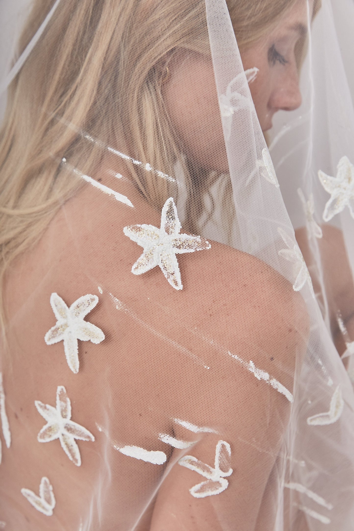 S0639 TULLE WITH HAND PAINTED FLOWERS