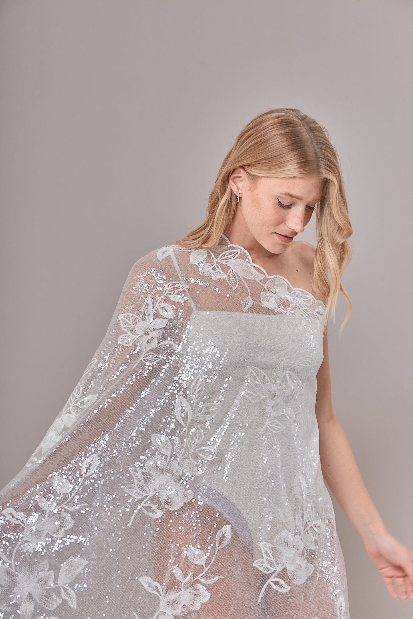 S0628 EMBROIDERY TULLE WITH SEQUINS