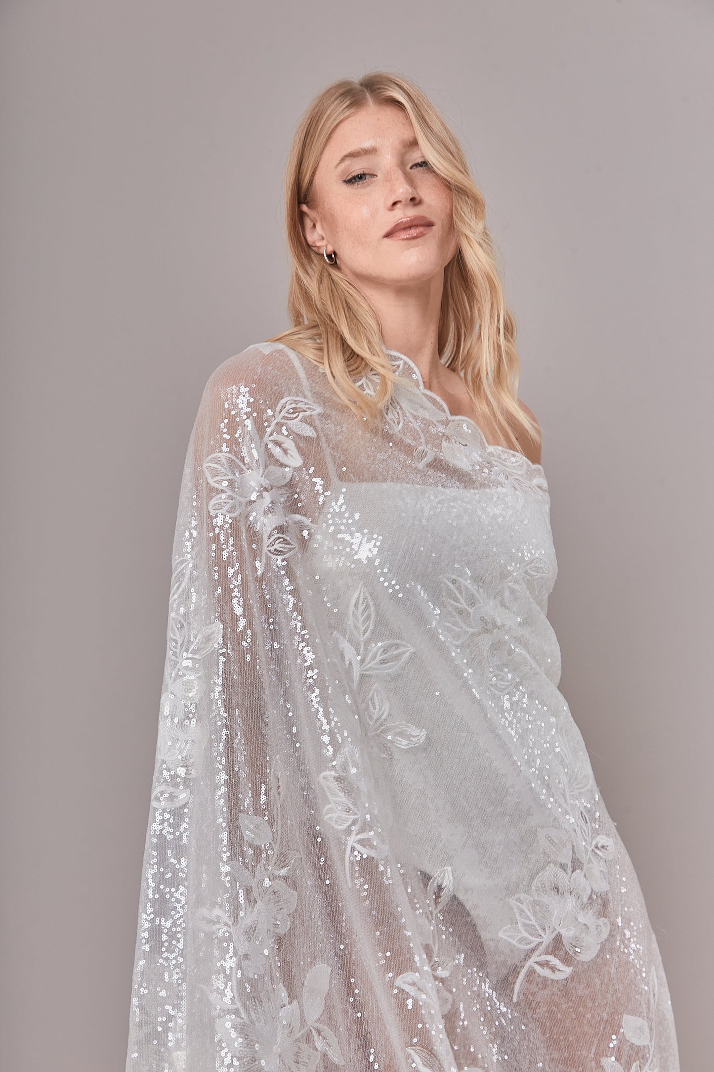 S0628 EMBROIDERY TULLE WITH SEQUINS