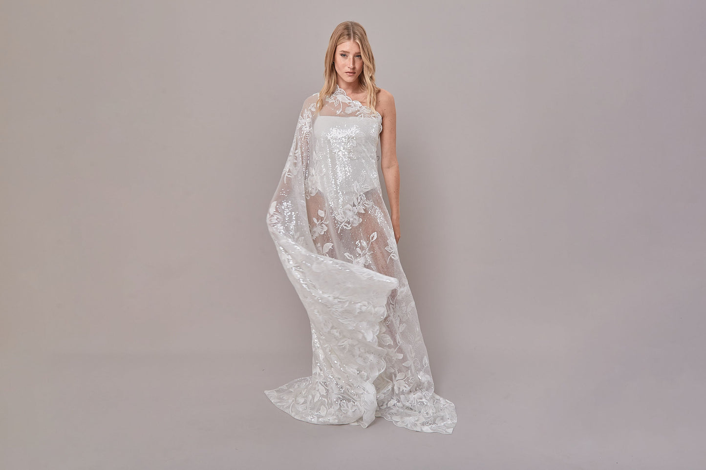 S0628 EMBROIDERY TULLE WITH SEQUINS